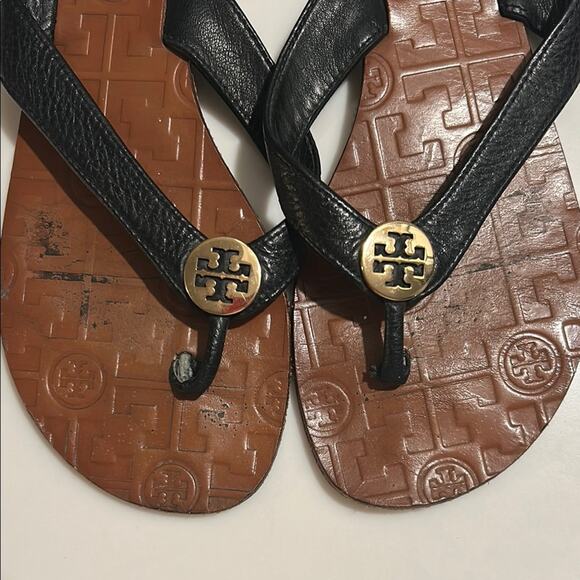 Tory Burch Black and Brown Sandals - Picture 4 of 10